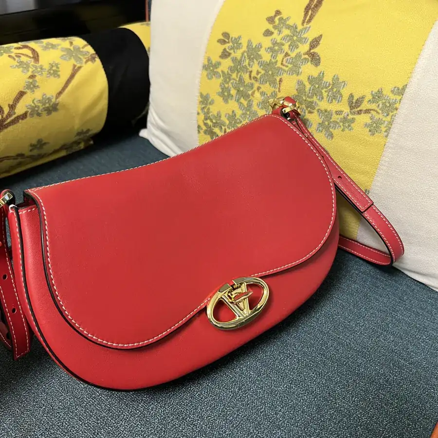 GARAVANI OHVAL Small Calfskin Tote with Rotating VLOGO Signature Closure