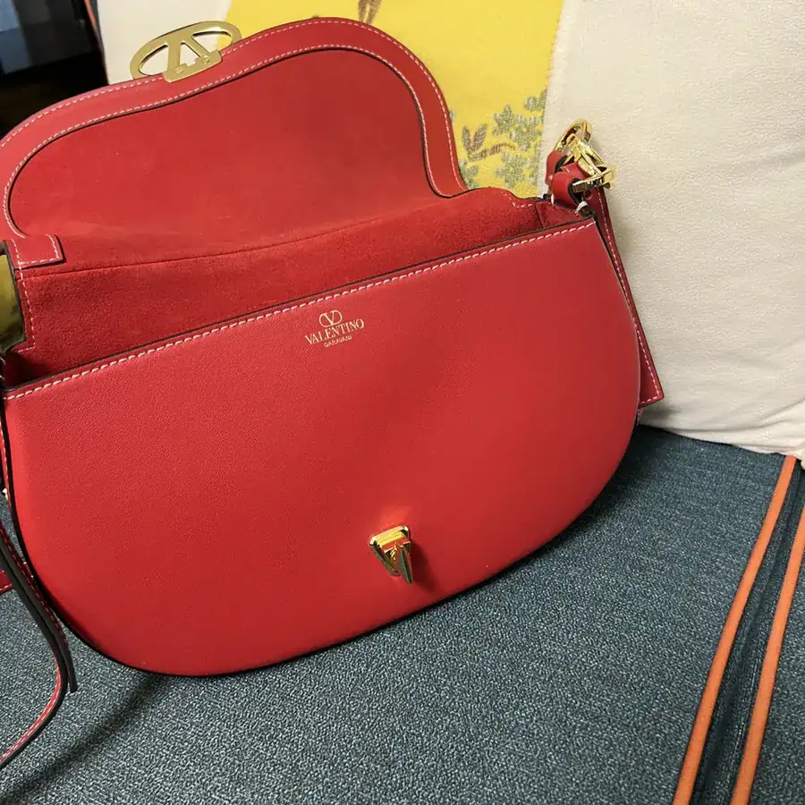 GARAVANI OHVAL Small Calfskin Tote with Rotating VLOGO Signature Closure