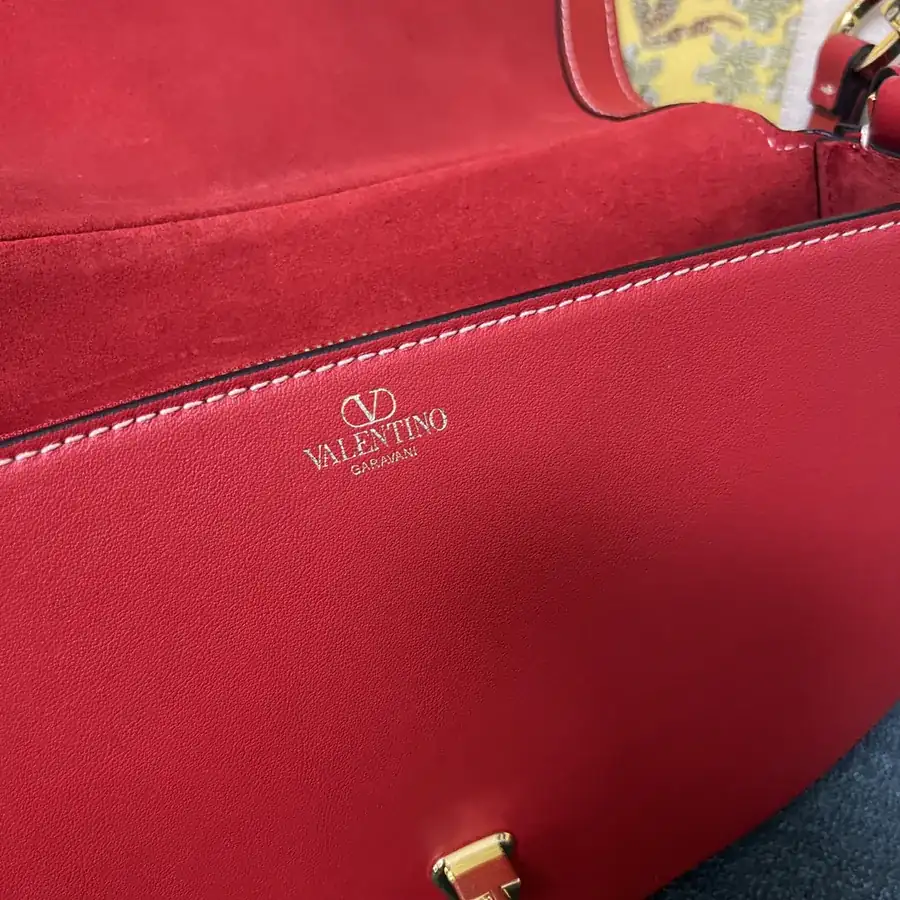GARAVANI OHVAL Small Calfskin Tote with Rotating VLOGO Signature Closure