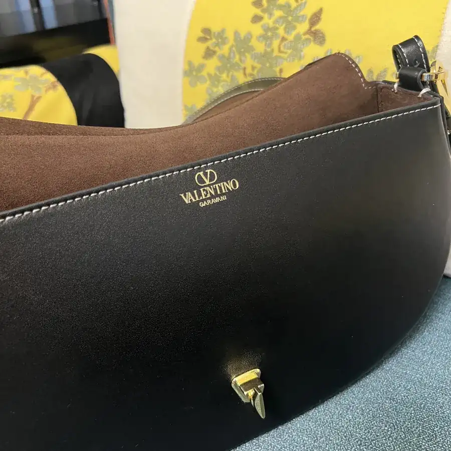 GARAVANI OHVAL Large Calfskin Handbag with VLOGO Signature Rotating Clasp