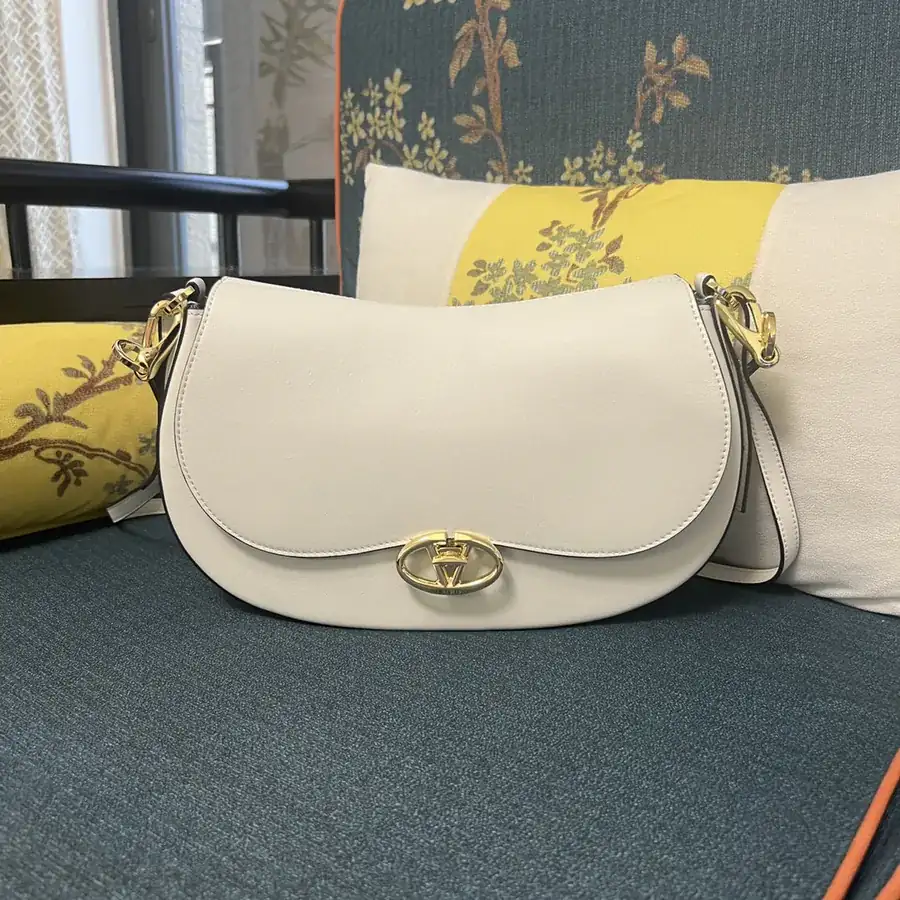 GARAVANI OHVAL Large Calfskin Bag with VLOGO Signature Rotating Clasp
