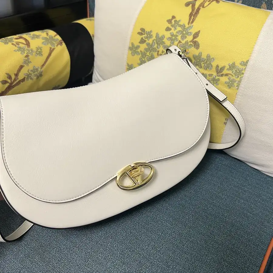 GARAVANI OHVAL Large Calfskin Bag with VLOGO Signature Rotating Clasp