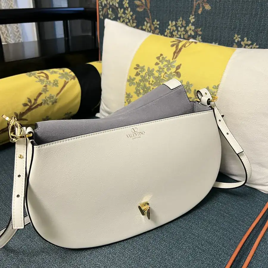 GARAVANI OHVAL Large Calfskin Bag with VLOGO Signature Rotating Clasp