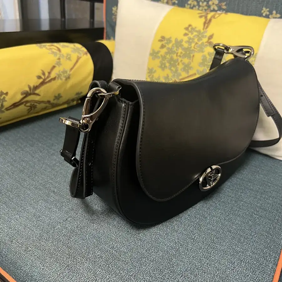 GARAVANI OHVAL Large Calfskin Handbag with VLOGO Signature Rotating Clasp