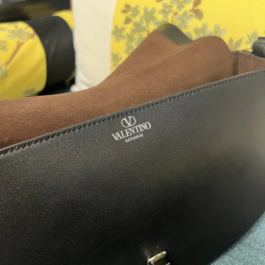 GARAVANI OHVAL Large Calfskin Handbag with VLOGO Signature Rotating Clasp