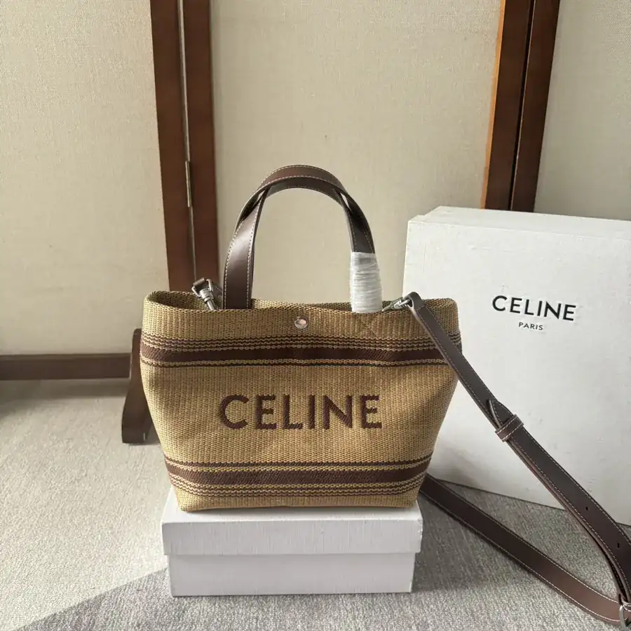 Celine Grass Basket Tote Summer Style