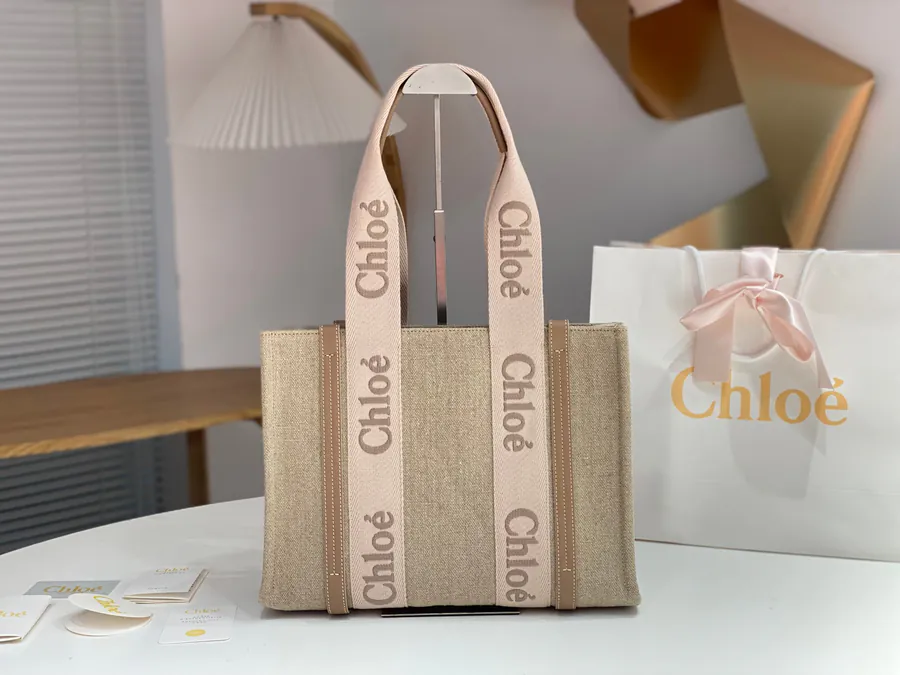 Chloe Woody Family Tote Rosy Pink