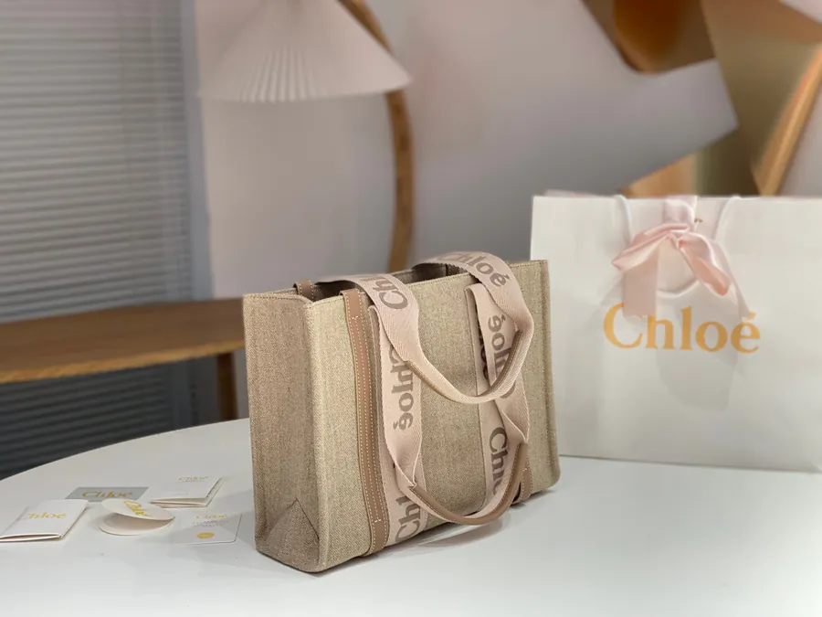 Chloe Woody Family Tote Rosy Pink