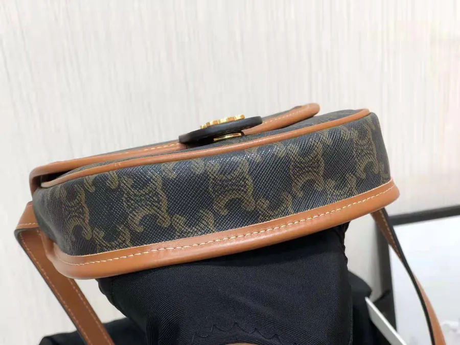 CELIN* BESACE Mini TRIOMPHE Embossed Handbag