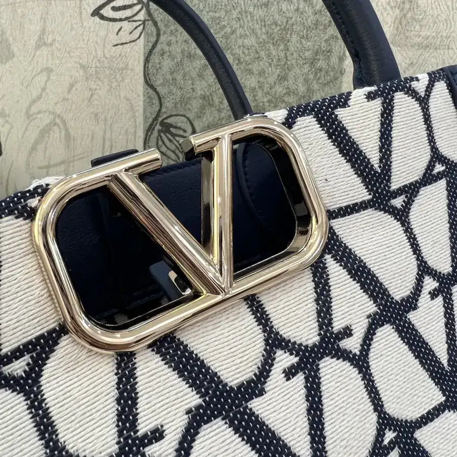GARAVANI VLOGO Signature Mini Handbag with Leather Trim and Front Logo