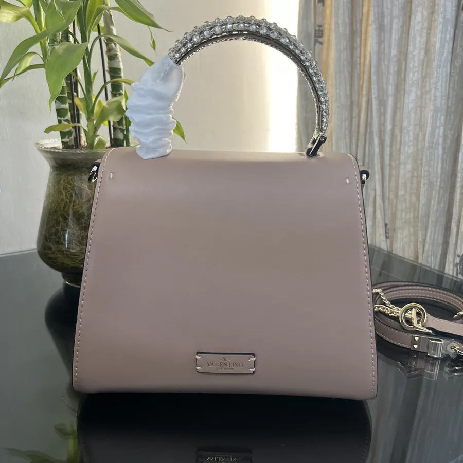 VSLING Small Handbag with Crystal Accents and Adjustable Strap