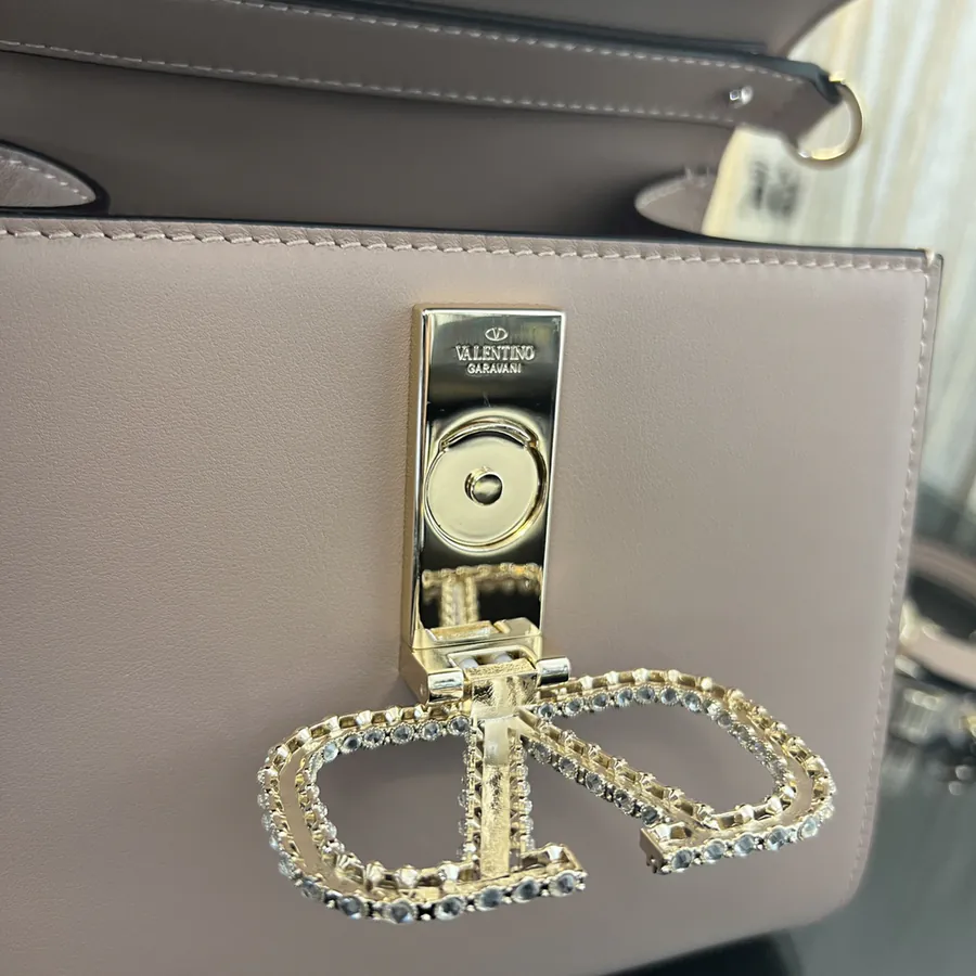 VSLING Small Handbag with Crystal Accents and Adjustable Strap