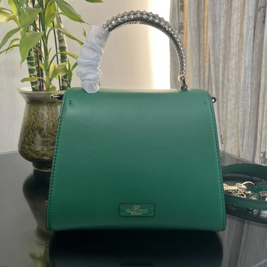 VSLING Small Calfskin Handbag with Adjustable Strap
