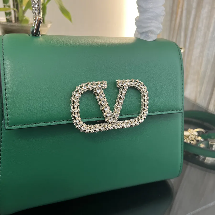 VSLING Small Calfskin Handbag with Adjustable Strap