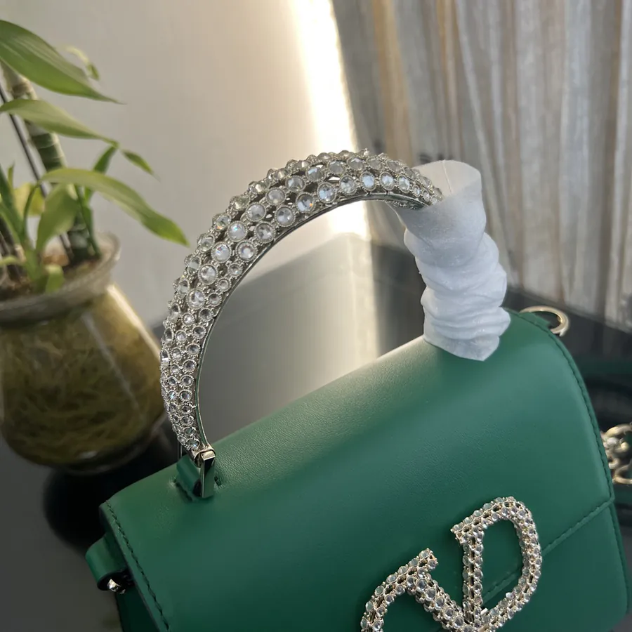 VSLING Small Calfskin Handbag with Adjustable Strap