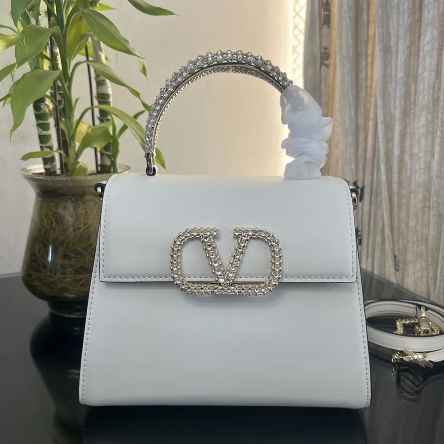 VSLING Mini Calfskin Handbag with Adjustable Strap