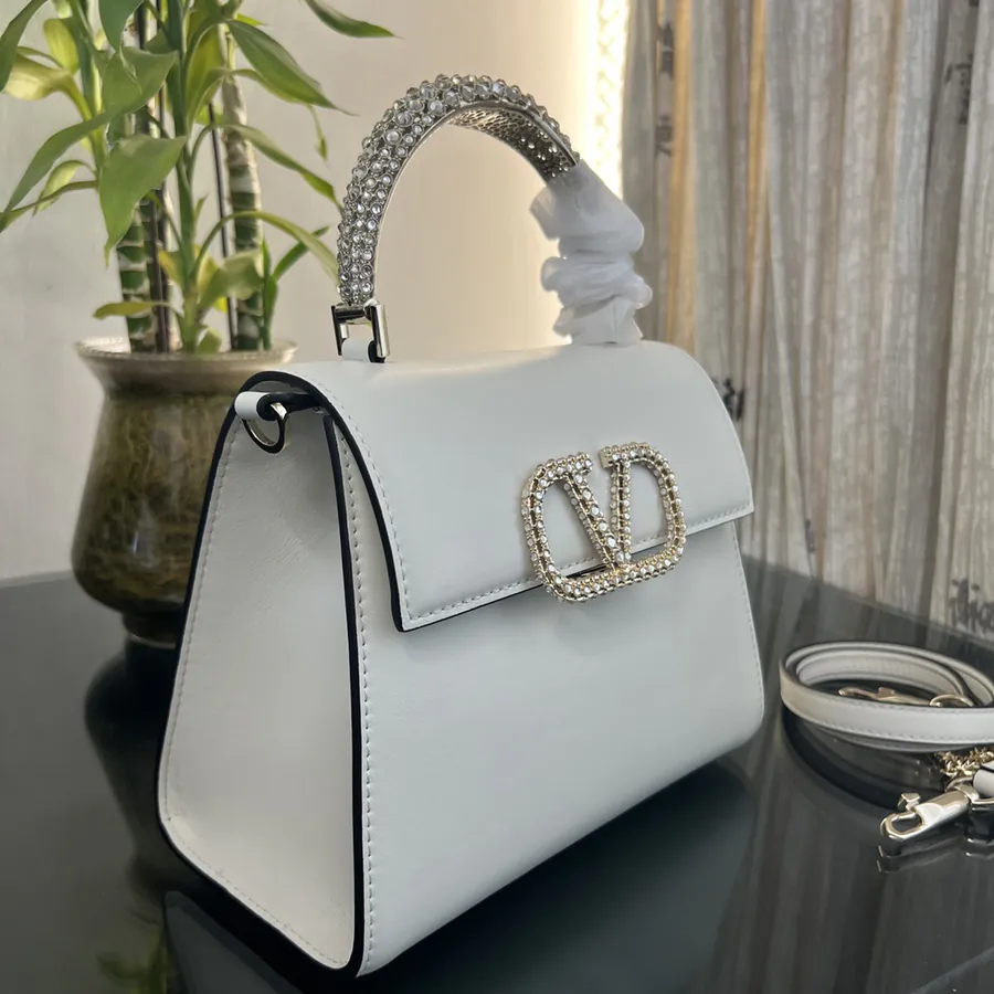 VSLING Mini Calfskin Handbag with Adjustable Strap