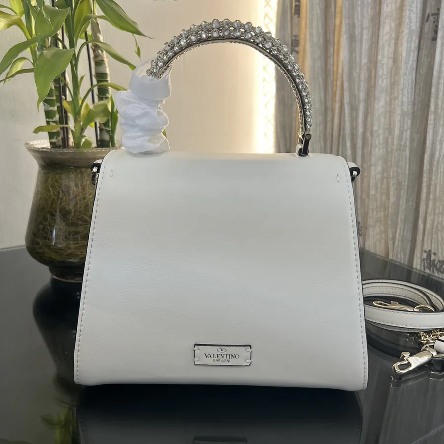 VSLING Mini Calfskin Handbag with Adjustable Strap