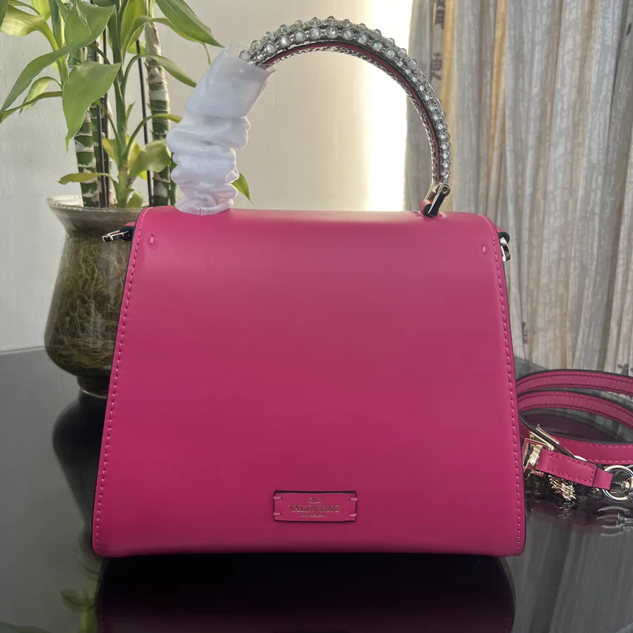 VSLING Small Calfskin Handbag with Adjustable Strap