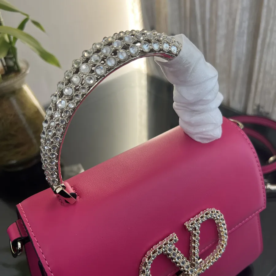 VSLING Small Calfskin Handbag with Adjustable Strap