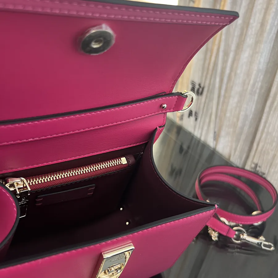 VSLING Small Calfskin Handbag with Adjustable Strap