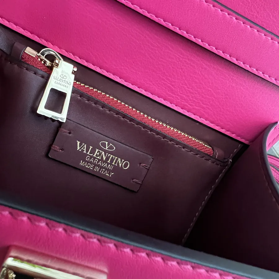 VSLING Small Calfskin Handbag with Adjustable Strap