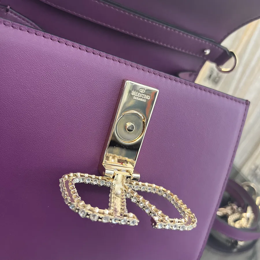 VSLING Small Handbag with Crystal Accents and Adjustable Strap