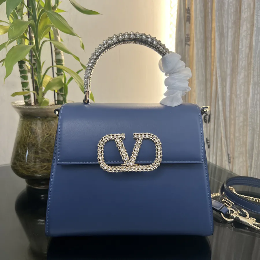 VSLING Mini Calfskin Handbag with Adjustable Strap