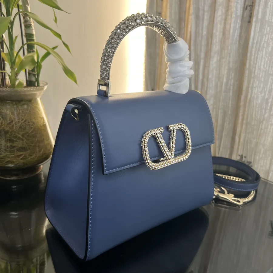 VSLING Mini Calfskin Handbag with Adjustable Strap