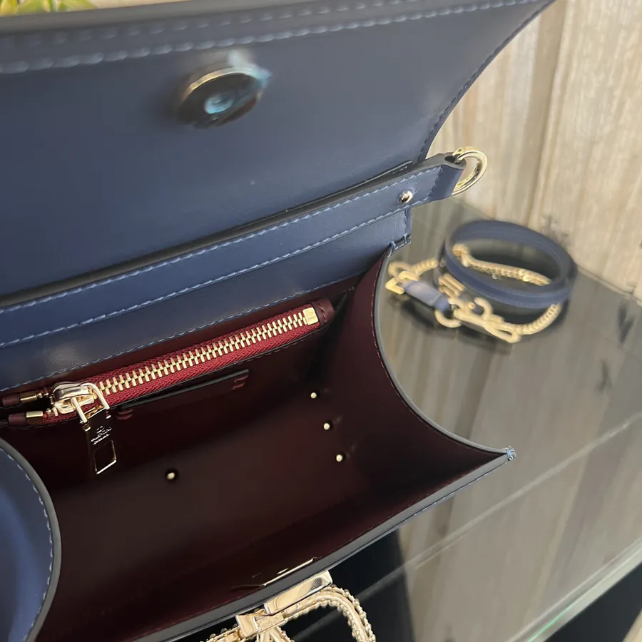 VSLING Mini Calfskin Handbag with Adjustable Strap
