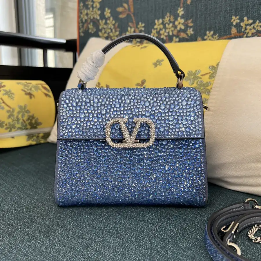VSLING Mini Alligator Skin Handbag with Adjustable Strap