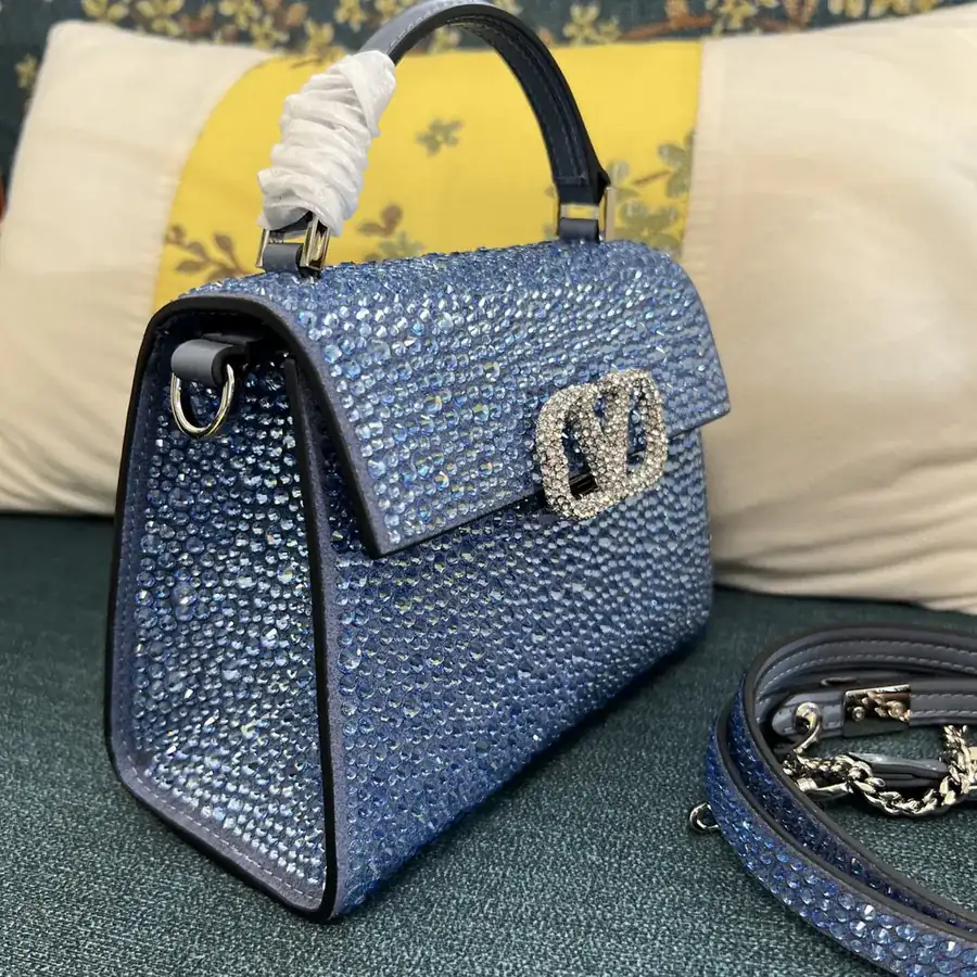 VSLING Mini Alligator Skin Handbag with Adjustable Strap