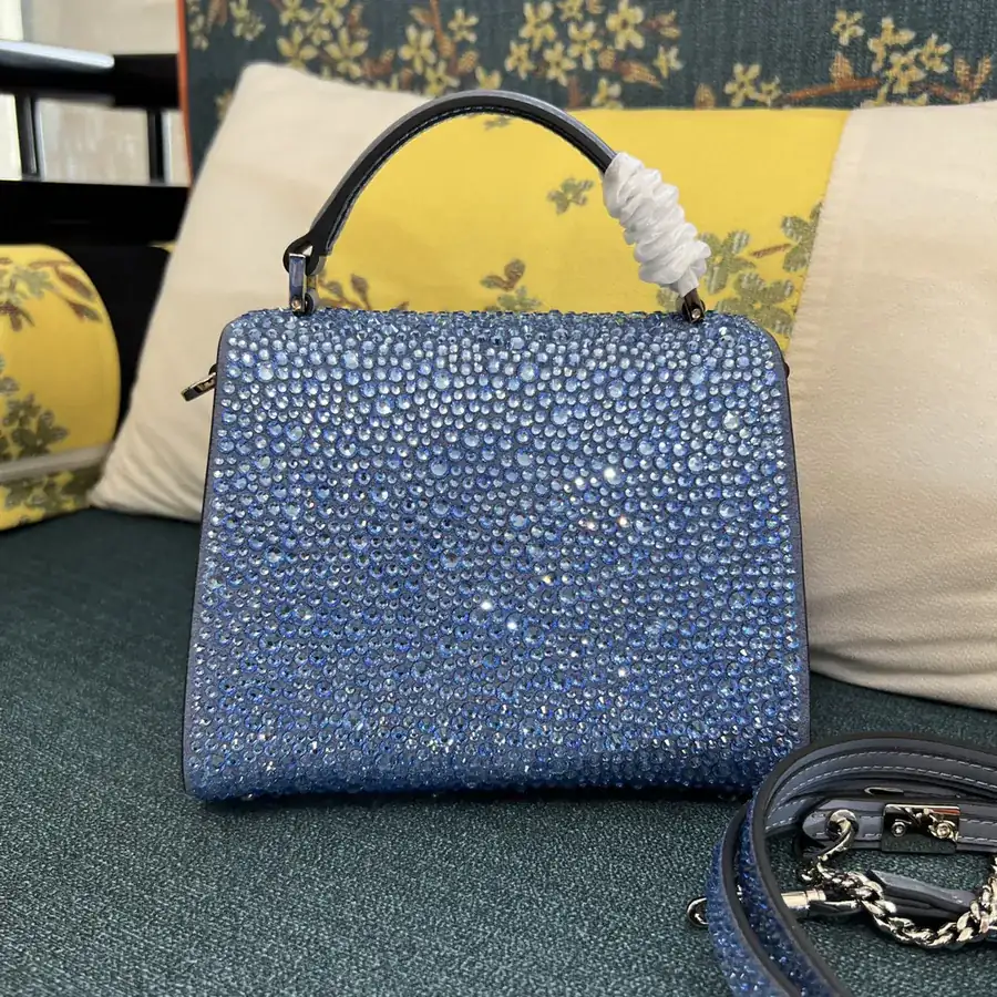 VSLING Mini Alligator Skin Handbag with Adjustable Strap