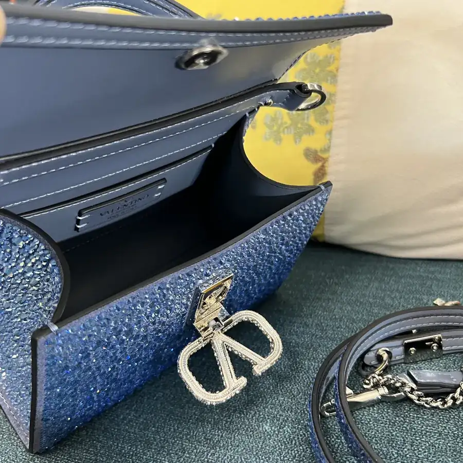 VSLING Mini Alligator Skin Handbag with Adjustable Strap