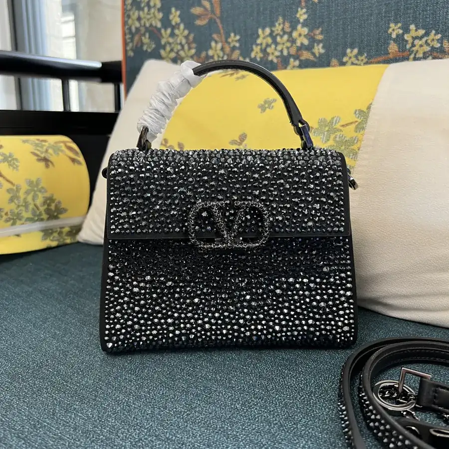 VSLING Mini Alligator Skin Handbag with Adjustable Strap