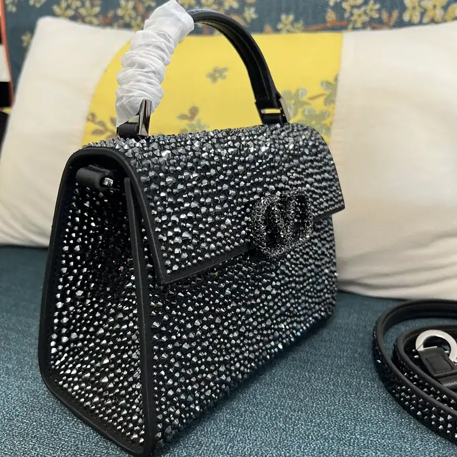 VSLING Mini Alligator Skin Handbag with Adjustable Strap