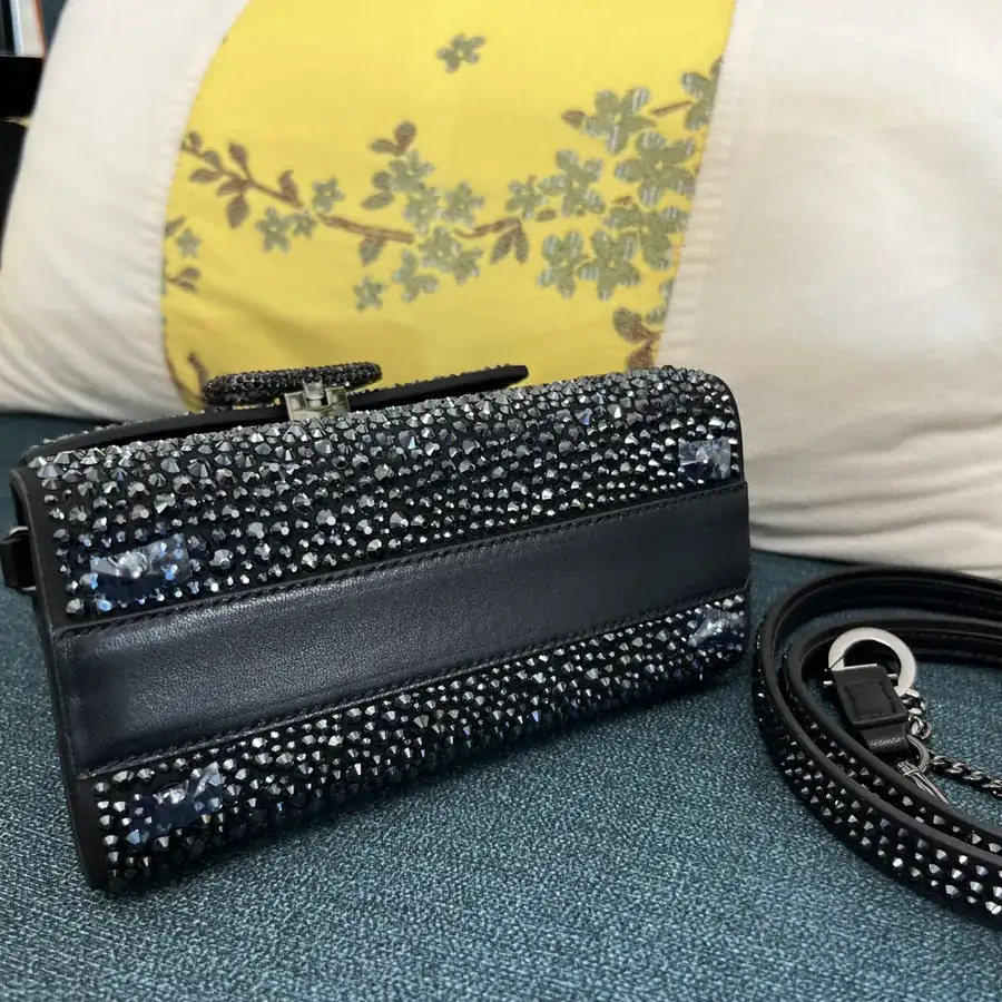 VSLING Mini Alligator Skin Handbag with Adjustable Strap