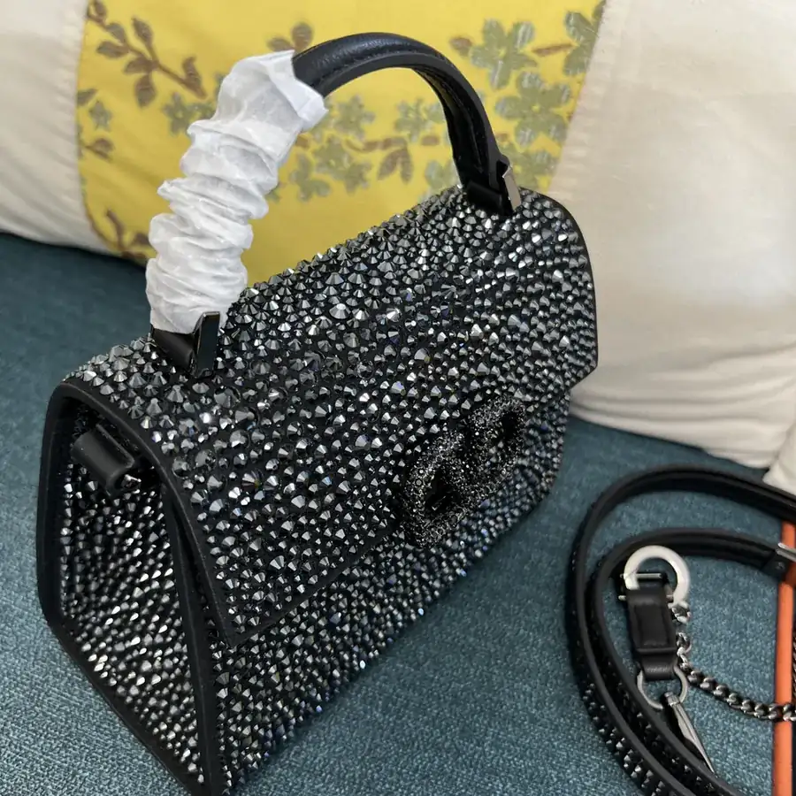 VSLING Mini Alligator Skin Handbag with Adjustable Strap