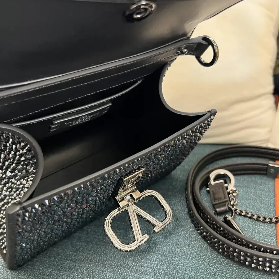 VSLING Mini Alligator Skin Handbag with Adjustable Strap