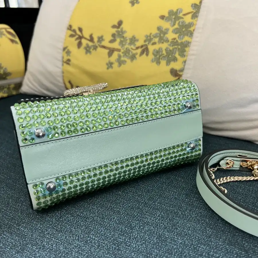 VSLING Mini Alligator Skin Clutch with Adjustable Strap