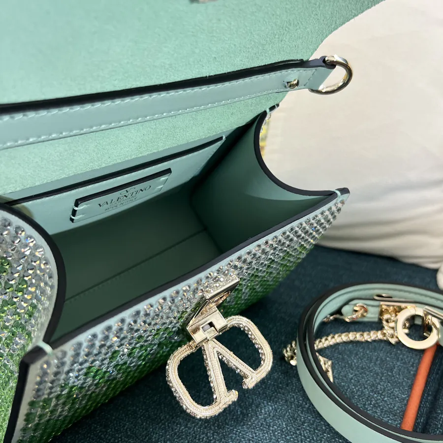 VSLING Mini Alligator Skin Clutch with Adjustable Strap