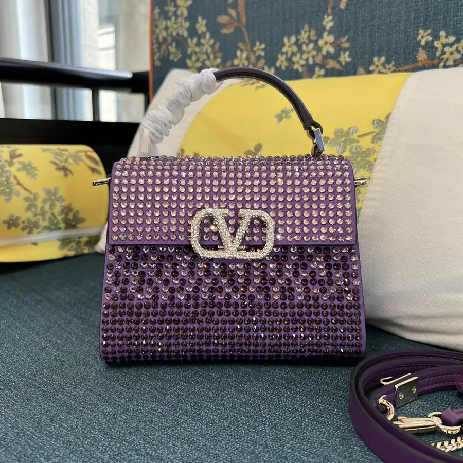 VSLING Mini Alligator Skin Handbag with Adjustable Strap