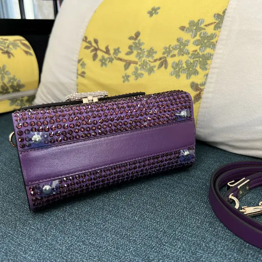 VSLING Mini Alligator Skin Handbag with Adjustable Strap