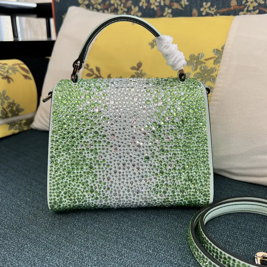 VSLING Mini Alligator Print Calfskin Handbag with Adjustable Strap
