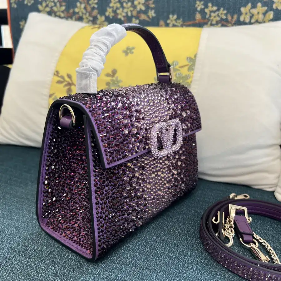 VSLING Mini Alligator Print Calfskin Tote with Adjustable Strap