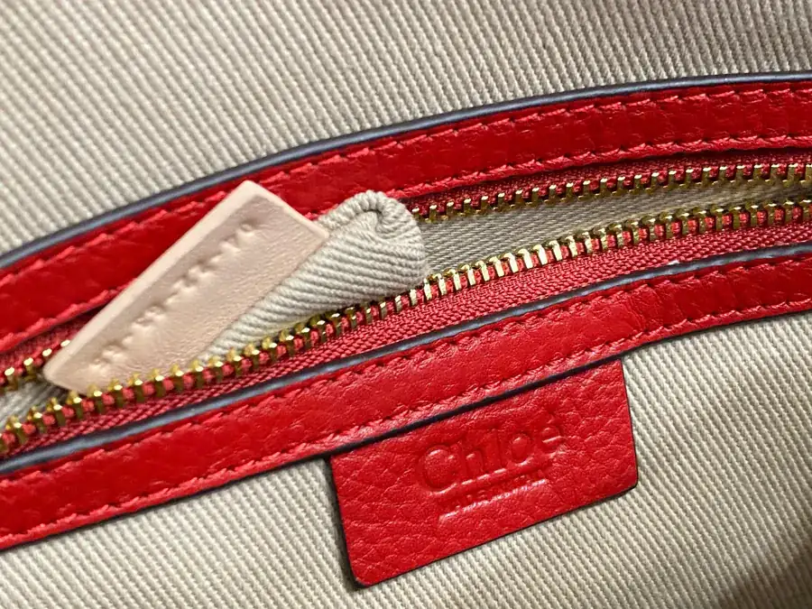 Chloé Marcie Bucket Bag in Red