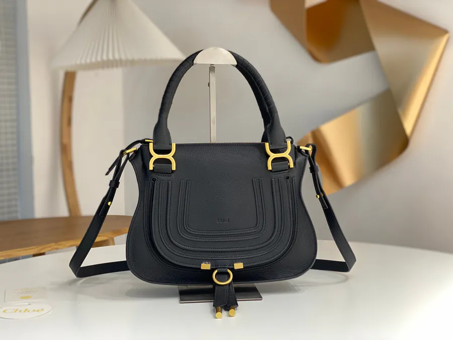 Chloe Marcie Bucket Bag in Black