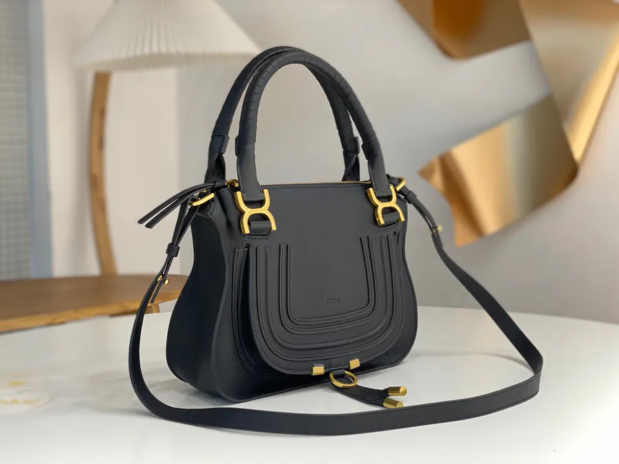 Chloe Marcie Bucket Bag in Black