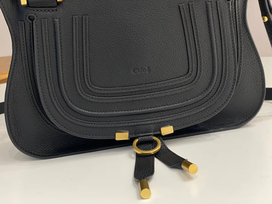 Chloe Marcie Bucket Bag in Black