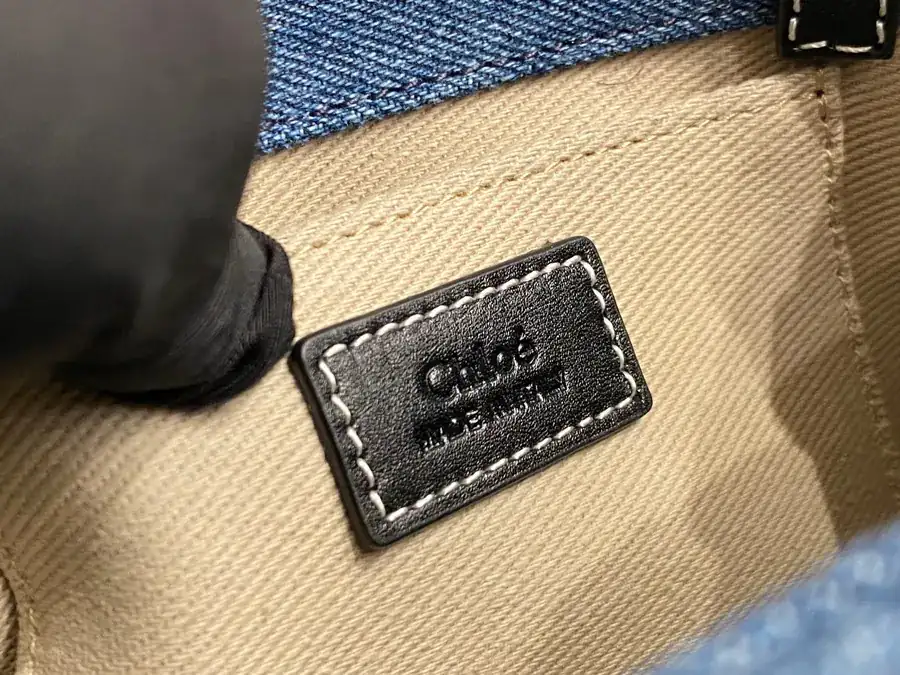 Chloe Woody Mini Tote Bag with Shoulder Strap